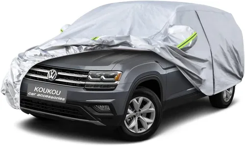 Vista 183 de KouKou Funda impermeable para automóvil SUV adecuada para BMW X1 de 2009 a 2025, 7 capas a prueba de viento para todo tipo de clima, cubierta