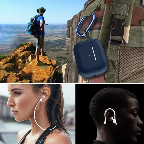 Vista 8 de Sahara - Venture Series - Funda de silicona para AirPods Pro (2ª generación), azul medianoche (HP00051)