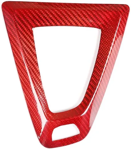 Vista 2 de YIWANG 100% rojo de fibra de carbono real coche interior consola central palanca de cambios cubierta panel para BMW M2 F87 M3 F80 M4 F82 F83 M5 M6