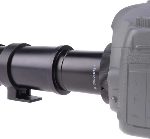 Vista 6 de Lente teleobjetivo zoom de 16.535-31.496 in F/8.3-16 con lente teleconvertidor de 2 X y anillo adaptador de montaje T2/T a PK para cámaras K-5 K-7