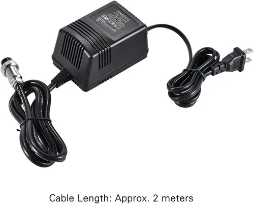 Vista 3 de 17V 600mA Mezclador de consola mezcladora Fuente de alimentación Adaptador de CA Conector de 3 pines Fuente de alimentación Pedalboard Entrada 110V
