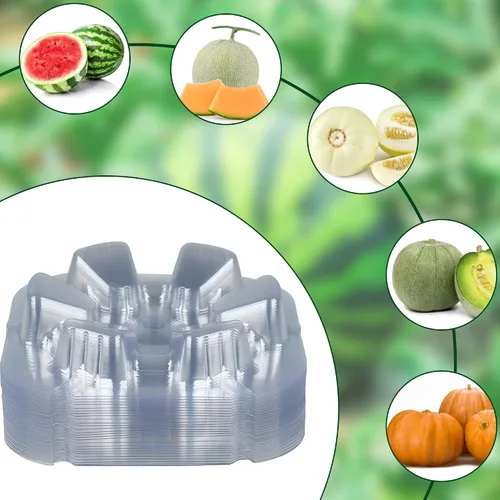Vista 7 de 30 piezas de plástico para melón soporte de sandía transparente, soporte de melón, soporte de melón, soporte de melón, estante de protección