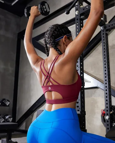 Vista 149 de Brasieres deportivos para mujer, con relleno, tipo camiseta sin mangas, sexis, con espalda cruzada, de alto impacto, largos, ideales para practicar