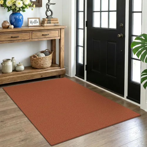 Vista 9 de EARTHALL Alfombra tejida de 2 x 3 pies, lavable para entrada, alfombra trenzada antideslizante, alfombra para puerta interior y exterior, alfombra