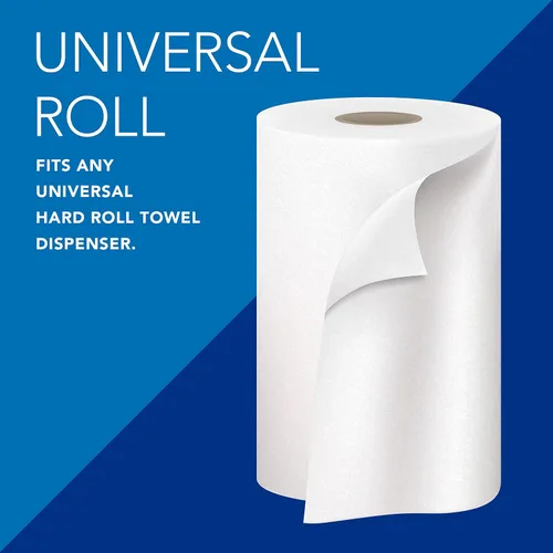 Vista 4 de Scott® Essential - Toallas de rollo duro universales (02068), con Absorbency Pockets™, núcleo de 1.5 pulgadas, blanco