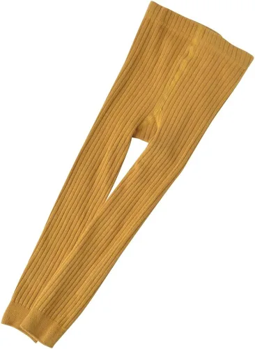 Vista 5 de Paquete de 5 leggings de punto trenzado de algodón para niñas pequeñas, mallas clásicas sin pies, pantalones hasta el tobillo para niños, Blanco