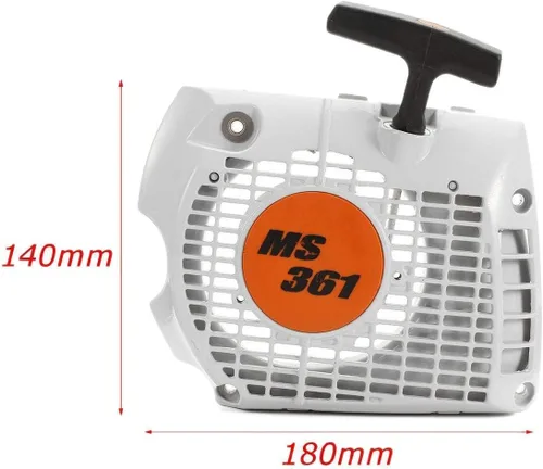 Vista 2 de Conjunto de arranque de retroceso de retroceso para motosierra Stihl MS341 MS361 Repuesto de pieza # 1135 080 2102/11350802102