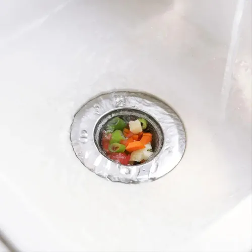 Vista 6 de Coladores para fregadero de cocina, colador de drenaje para fregadero de cocina, esenciales de cocina (negro) (paquete de 2) borde ancho grande