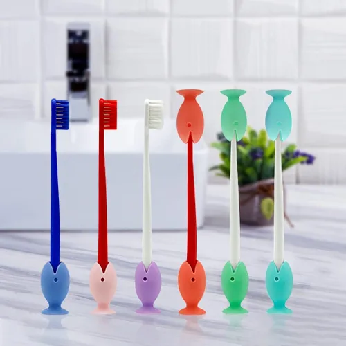 Vista 2 de 12 soportes de silicona para cepillos de dientes y fundas de cabeza de cepillo de dientes, 6 pares de tapas de cepillo de dientes para viajes