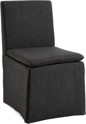 Vista 7 de Juego de 2 sillas de comedor cubiertas de granja, modernas sillas tapizadas para cocina y comedor, cómodas sillas laterales sin brazos con acento