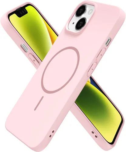 Vista 153 de Oakxco Funda de Silicona Mag Safe para iPhone 12 Pro Max, Funda Magnética Delgada y Fina Compatible con Carga Inalámbrica MagSafe, Bonita Funda