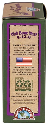 Vista 7 de Down To Earth All Natural Fertilizers Harina orgánica de huesos de pescado - Alimento vegetal con alto contenido de fósforo para brotes, bulbos