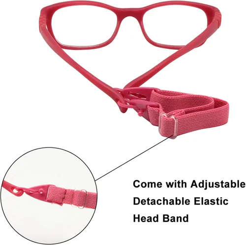 Vista 5 de Beonsale Marco de gafas para niños con correa sin tornillo talla 4416