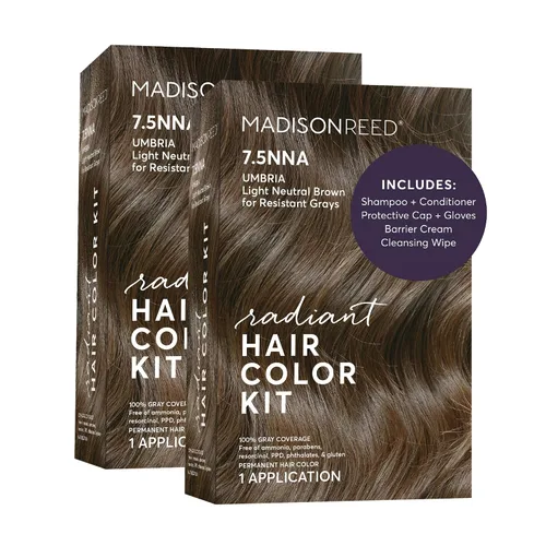 Vista 46 de Madison Reed - Kit de tinte radiante para el cabello, tinte permanente para el cabello, 100 % cobertura de canas, sin amoníaco, negro Parma 2.5NNN