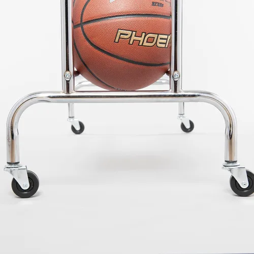 Vista 4 de CHAMPRO Estante para 12 pelotas con ruedas para baloncesto, voleibol y más, vertical
