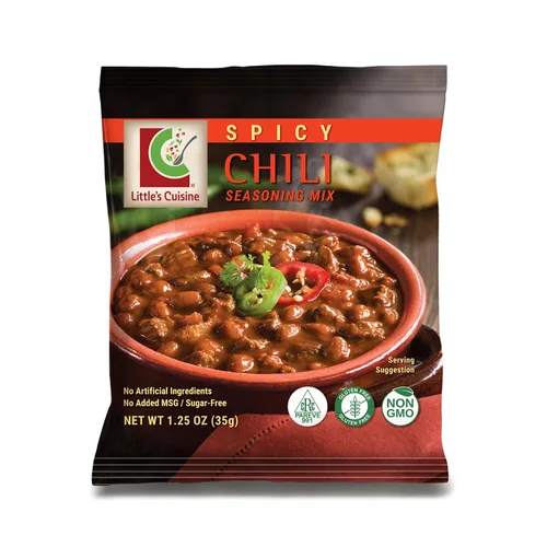 Vista 8 de Little's Cuisine Mezcla de condimentos de chile original, mezcla de especias de chile sin OMG para chile casero, sopas, guisos y recetas Tex-Mex