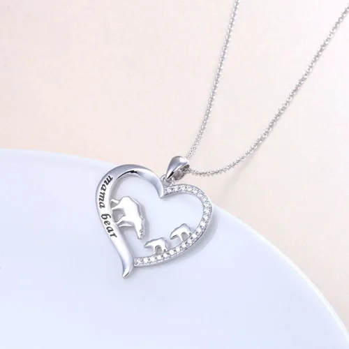 Vista 3 de Collar de plata esterlina para mamá, regalo para el día de la madre, dije o brazalete para mamá
