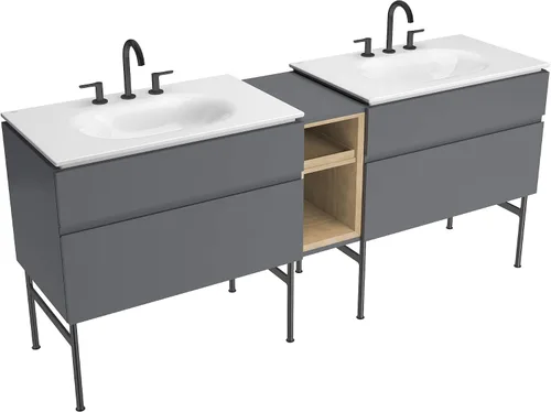 Vista 14 de American Standard 8722000.243 Studio S - Juego de patas para tocador, color negro mate