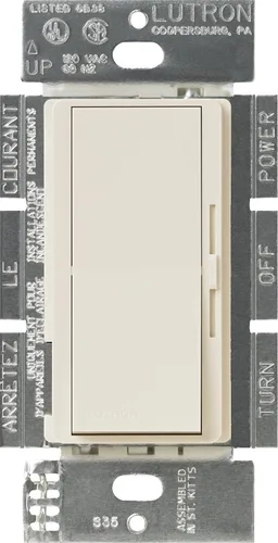 Vista 4 de Lutron - Regulador de intensidad Diva de 8 amperios y 3 vías/unipolar, de 0 a 10 voltios, DVSTV-WH, 10.00 volts Blanco