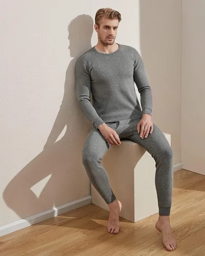 Vista 5 de LAPASA Men's Ultra Heavyweight Thermal Underwear Set Extreme Cold Weather Base Layer Top Bottom Fleece Lined Long Johns M63