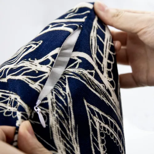 Vista 4 de Skully Fancy - Funda de cojín cuadrada moderna azul marino abstracta con cremallera oculta para sofá decorativo para el hogar, funda de cojín de 16