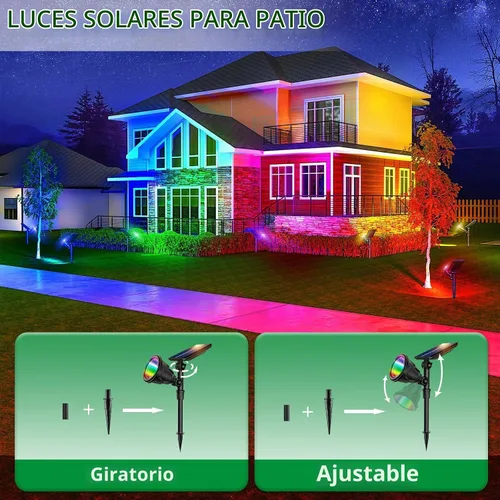 Vista 5 de Luces solares de Halloween al aire libre ideal decoración de Navidad para RGB Color-4P