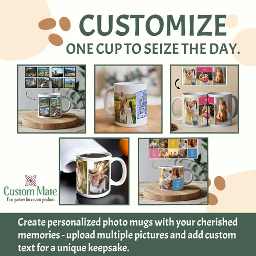 Vista 3 de Taza personalizada – Taza de café personalizada – Taza personalizada con imágenes, nombres, texto, fotos, logotipos – 11, 15 y 20 onzas con opciones