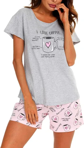 Vista 14 de ENJOYNIGHT - Conjunto de pantalones cortos de pijama para mujer, pijamas de algodón para verano, ropa de dormir con bolsillos Negro