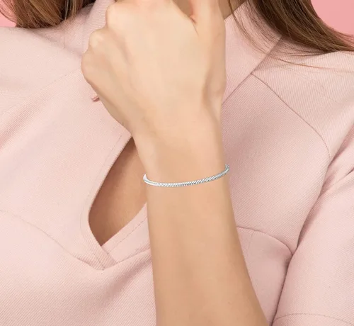 Vista 4 de Savlano Pulsera de plata de ley 925 maciza italiana redonda con corte de diamante flexible con caja de regalo para mujeres, niñas y hombres