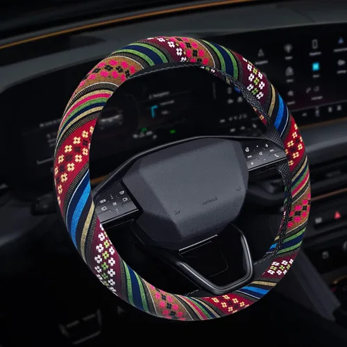 Vista 15 de Funda para Volante de Auto, Accesorios para Volante, Funda Universal de 15 Pulgadas de Microfibra Transpirable LCE de Seda, Protector Universal