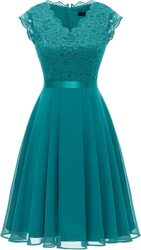 Vista 40 de Dressystar - Vestido de dama de honor, sin mangas, con cuello en V, para fiesta de boda