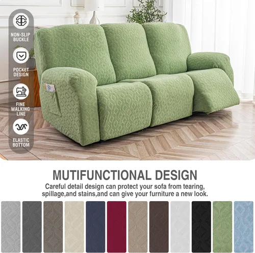 Vista 63 de Gennia Funda Impermeable para Silla Reclinable, Fundas Elásticas para Sofá Reclinable con Bolsillos, Fundas Lavables para Silla Reclinable Lazy Boy