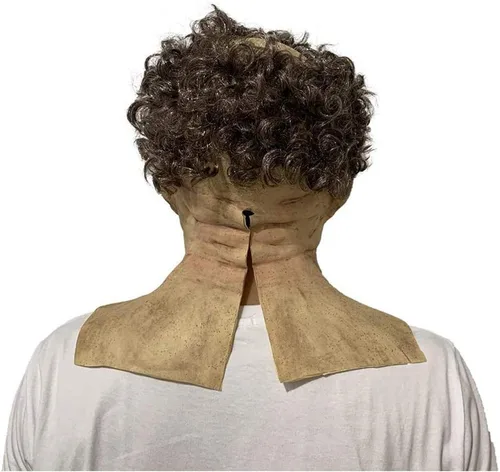 Vista 7 de Dan&Dre Disfraz de anciano de látex para Halloween, disfraz para mascarada, realista, talla única