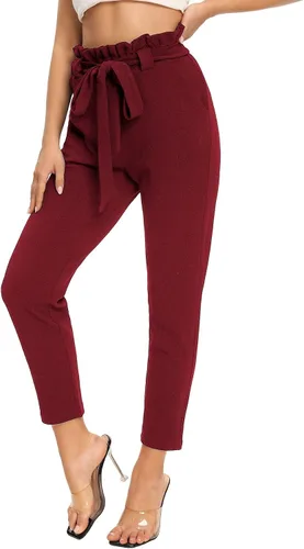 Vista 4 de WDIRARA - Leggings para mujer, a cuadros, elásticos, suaves, ajustados, modernos