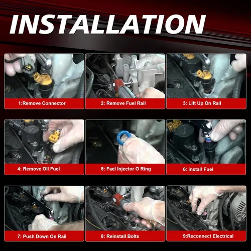 Vista 7 de 5037479AC Juego de 8 Inyectores de Combustible Hemi 5.7L V8 Compatible con Ram 1500 2009-2018, Ram 2500 2009-2017, Dodge Charger 2010-2016 2018