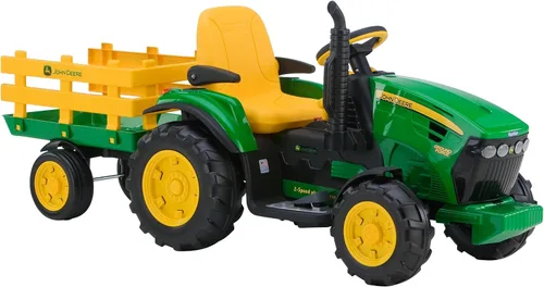 Vista 7 de Peg Perego John Deere - Tractor de fuerza terrestre con remolque de 12 voltios para montar