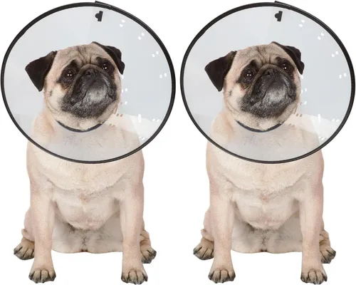 Vista 8 de Collares isabelinos — Collares de plástico duraderos que evitan que las mascotas laman las zonas heridas – XS, transparente