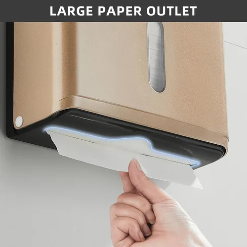 Vista 5 de Dispensadores de toallas de papel para montaje en pared: soporte para toallas de papel multidobladas en Z, instalación sin perforación, dispensador