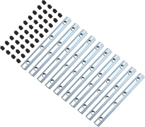 Vista 7 de uxcell Conector de línea recta, 4 soportes de junta interior de 3.9 pulgadas con tornillos M5 para perfil de extrusión de aluminio serie 2020