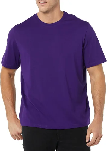 Vista 5 de Tienda Essentials Camiseta de manga corta con cuello redondo para hombre, ajuste regular, paquete de 2