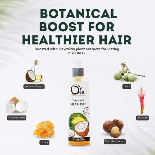 Vista 5 de Champú orgánico de coco Ola - 8 fl oz