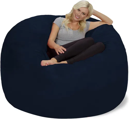 Vista 58 de Chill Sack Bean Bag Funda para silla, 3 pies, microgamuza - Oliva