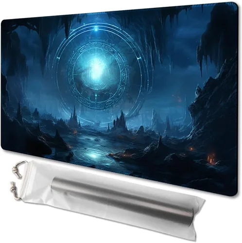 Vista 15 de MTG - Tapete de juego tamaño 24 x 14 pulgadas, bolsas de almacenamiento antideslizantes, ideal para entusiastas de los juegos de cartas, tapete