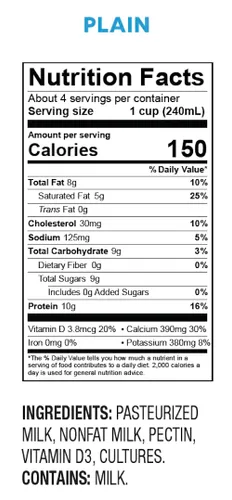 Vista 2 de Lifeway Kéfir de leche entera, batido de leche cultivada, 0.35 onzas de proteína, 12 cultivos probióticos activos vivos (25-30 mil millones de UFC)