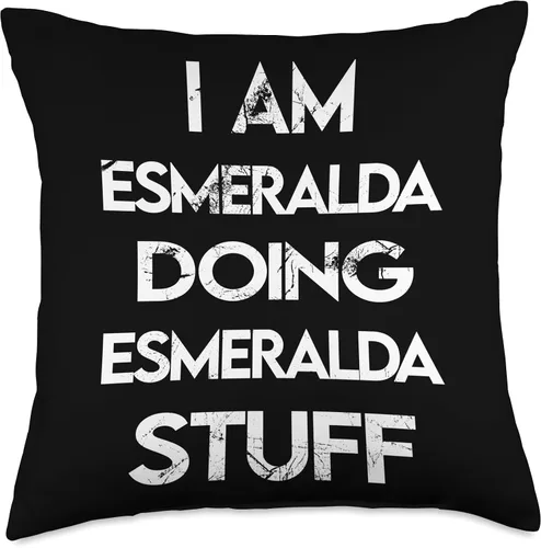 Vista 4 de Esmeralda's Apparel Name Forename Day Esmeralda Stuff - Almohada (16 x 16 pulgadas), multicolor