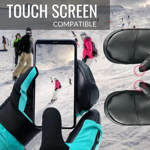 Vista 4 de Devembr - Manoplas de esquí impermeables, guantes de snowboard con muñequeras, 5 colores disponibles, SML