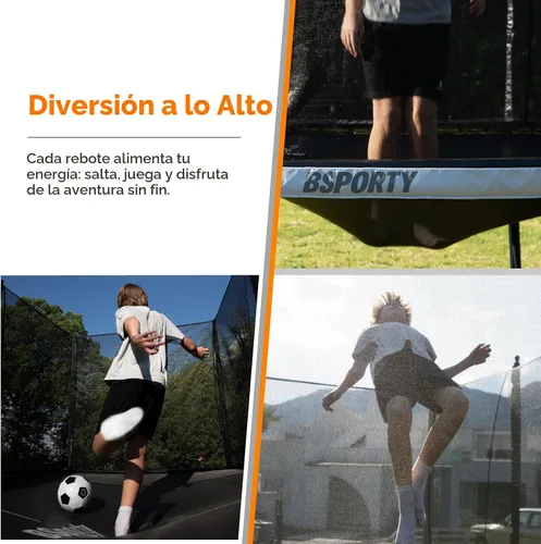 Vista 7 de Trampolín Rectangular de Aire 8X14FT Capacidad de Peso 1800LBS Gimnasia al Aire Libre Trampolines Cuadrados de Servicio Pesado con Cerramiento