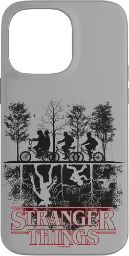 Vista 21 de Stranger Things Upside Down Hawkins Ride - Carcasa con logotipo para iPhone 17