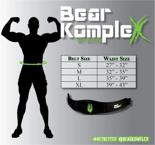 Vista 3 de Bear KompleX Cinturón de levantamiento de pesas para hombres y mujeres, ajustable, cómodo y de perfil bajo, cinturón resistente para levantamiento