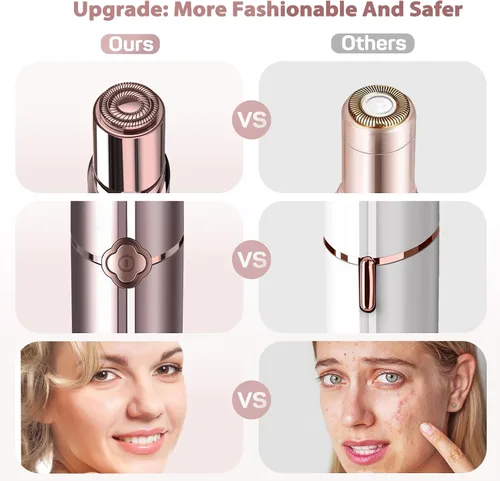 Vista 6 de Depilación facial para mujeres, removedor de vello facial indoloro eléctrico, dispositivo recargable de depilación para la cara, labio, barbilla